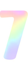 Colorful gradient Alphabet number 7