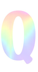 Colorful gradient Alphabet letter Q