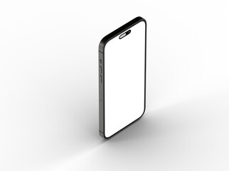 Mockup - 3d render illustration hand holding the white smartphone
