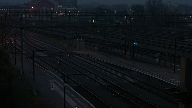 Time-laps - Break of Dawn - Dutch Railroads  