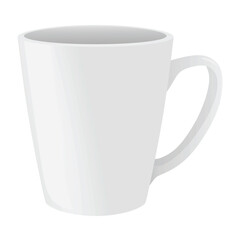 White kitchen mug. vector illustration