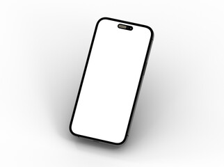 Mockup - 3d render illustration hand holding the white smartphone
