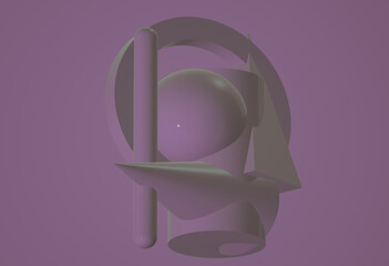 colorful geometric figures, illustration