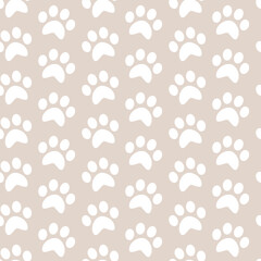 cat footprints seamless pattern, cat paw pattern, cat paw pads