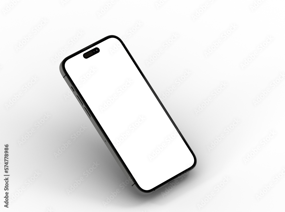 Poster smartphone  With Blank Screen in 3d