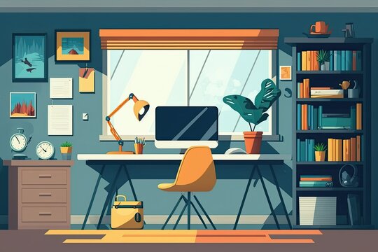 office illustration. Generative AI