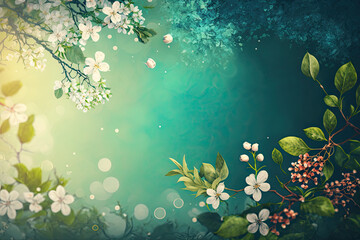 Fototapeta na wymiar Spring nature bright background texture with empty copy space for text - Spring Backgrounds Series - Spring Background Concept Wallpaper created with Generative AI technology