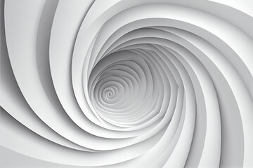 abstract 3d white swirl background. Generative AI