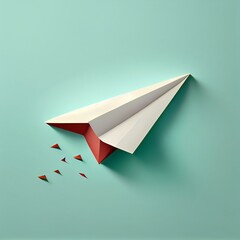 A minimalistic illustration of a paper airplane generative AI