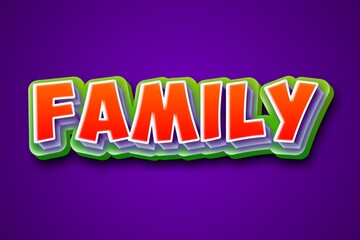 'FAMILY' text effect