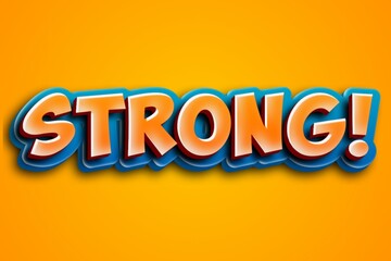 'strong!' text effect