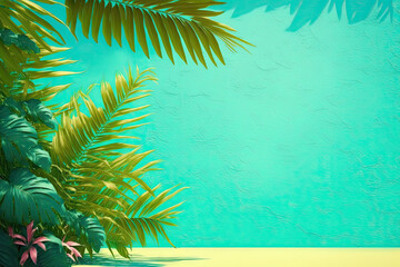 Fototapeta na wymiar summer nature bright background texture with empty copy space for text - Summer Backgrounds Series - Summer Background Concept Wallpaper created with Generative AI technology