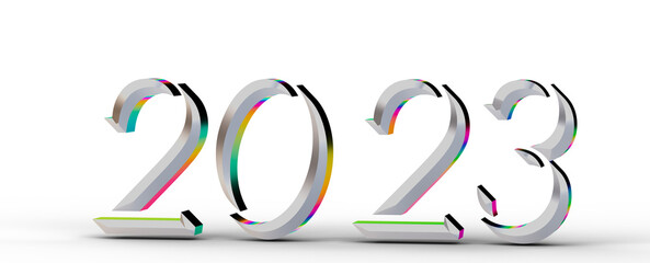 Typography design of 2023 with welcome 2023 concept design.