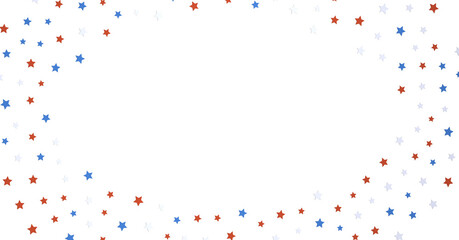 stars confetti on american independence day