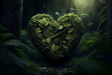 The concept of the green heart means love and preservation of nature