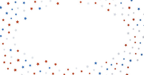 stars confetti on american independence day
