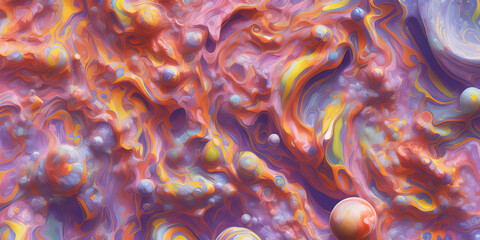 Сolorful, Ink-painted plasticine structure, Swirling abstraction, Background texture, Generative ai