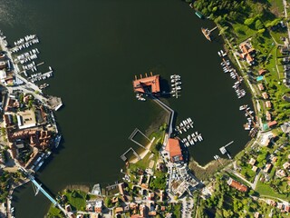 hotel mikołajski w mikołajkach z lotu ptaka