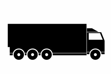 Truck freight transportation icon on a white background.