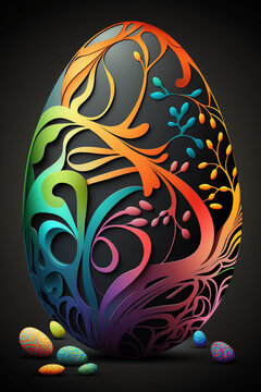 Exquisite 3D Easter Egg that Resembles a Faberge Masterpiece - Generative Ai
