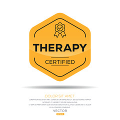 Creative (Therapy) Certified badge, vector illustration.