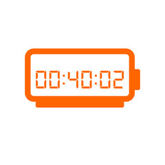 Digital clock icon vector design illustration.