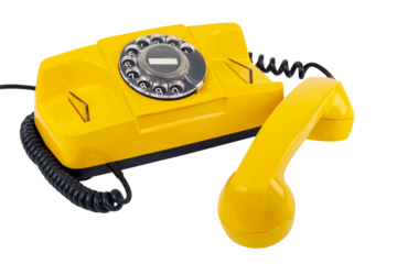 old yellow phone