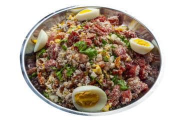 Beans with pork, called tropeiro beans, typical Brazilian food, state of Minas Gerais..R..