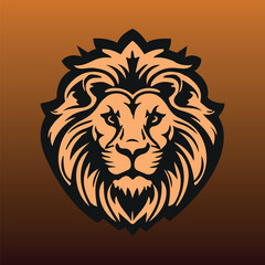 Lion face mascot vector illustration