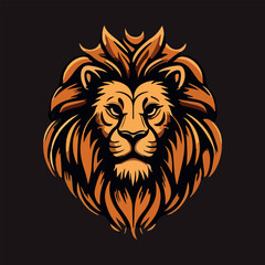 Plakat Lion face mascot vector illustration