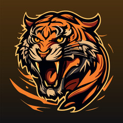 Tiger face mascot vector illustration