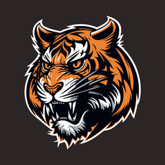 Tiger face mascot vector illustration