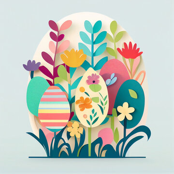 best easter and spring decoration colorful 2d 