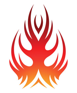 Fire flames racing car decal vector art graphic. Tribal bonnet flame sports car vinyl decal. Hood decoration for cars, auto, truck, boat, suv and motorcycle tank.