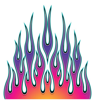 Tribal car hood flame race car body vinyl sticker vector eps file. Bonnet flames sport car decal. Decoration for cars, auto, truck, boat, suv and motorcycle tank.