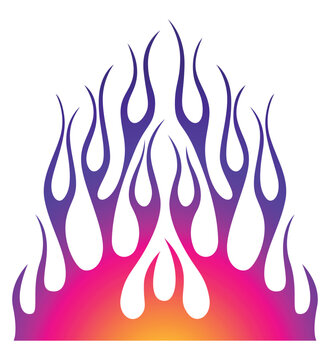 Tribal car hood flame race car body vinyl sticker vector eps file. Bonnet flames sport car decal. Decoration for cars, auto, truck, boat, suv and motorcycle tank.