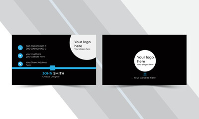 Naklejka premium Modern Business Card - Creative and Clean Business Card Template.