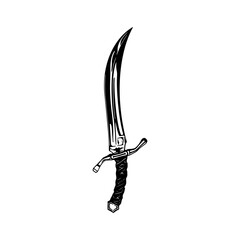 long dagger vector illustration concept