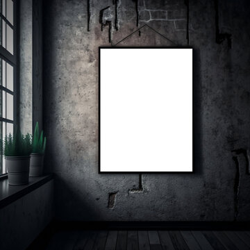 "Horror-Themed Frame Mockup Room Featuring a Sinister Centerpiece Frame