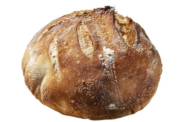 Crispy just baked Sourdough bread loaf resting after just being baked in oven