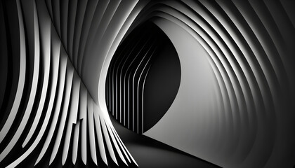 black and white abstract background geometric made with generative AI