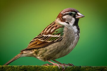 Naklejka premium house sparrow on a branch