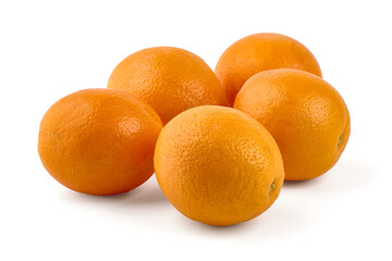 Oranges, isolated on white background.