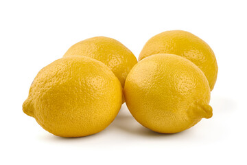 Fresh lemon, isolated on white background.
