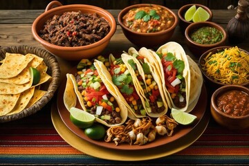 Tacos, A Vibrant Mexican Fiesta Picture a lively Mexican fiesta where the air is filled with the delicious aromas of spices and sizzling meats.