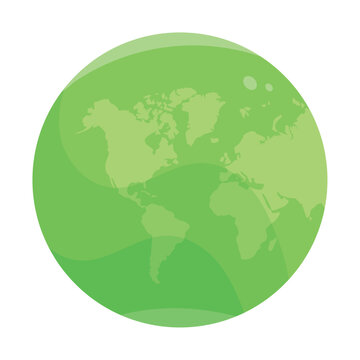 Isolated green earth globe icon Vector