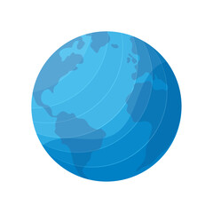 Isolated blue earth globe icon Vector
