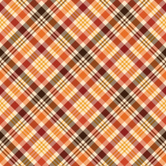 Autumn Plaid Seamless Pattern - Colorful repeating pattern design