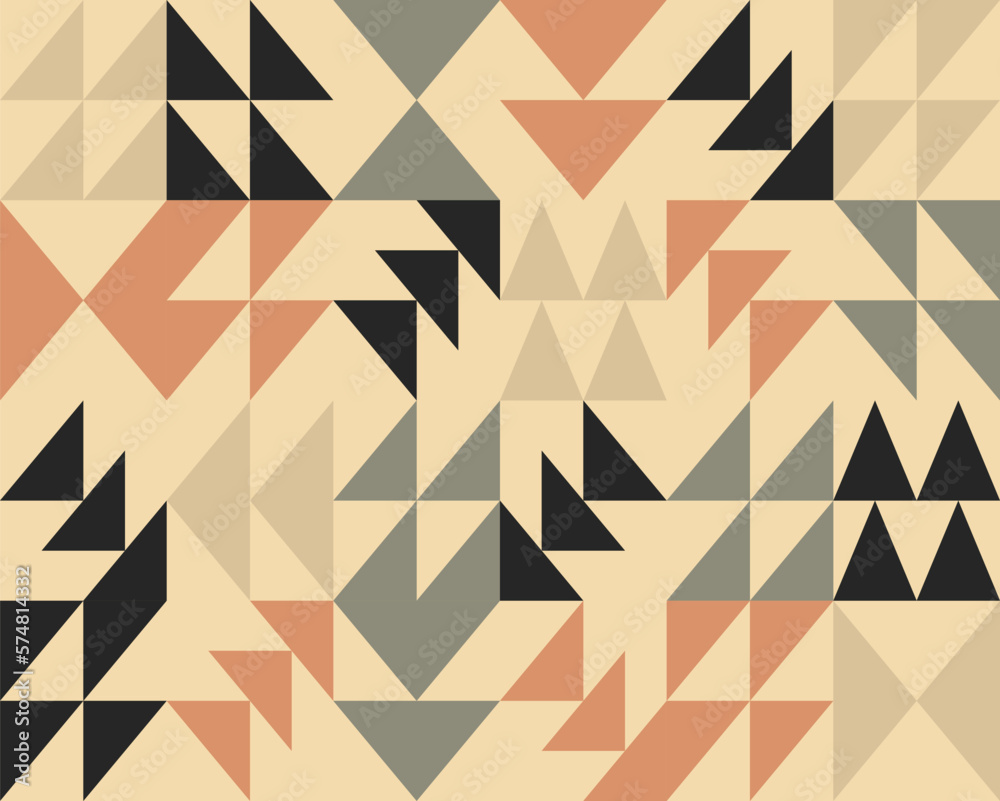 Fototapete abstract arrows retro seamless pattern. geometric background texture