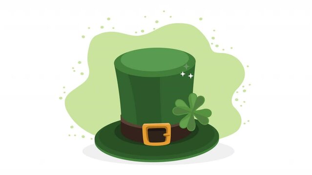 leprechaun tophat with clover animation